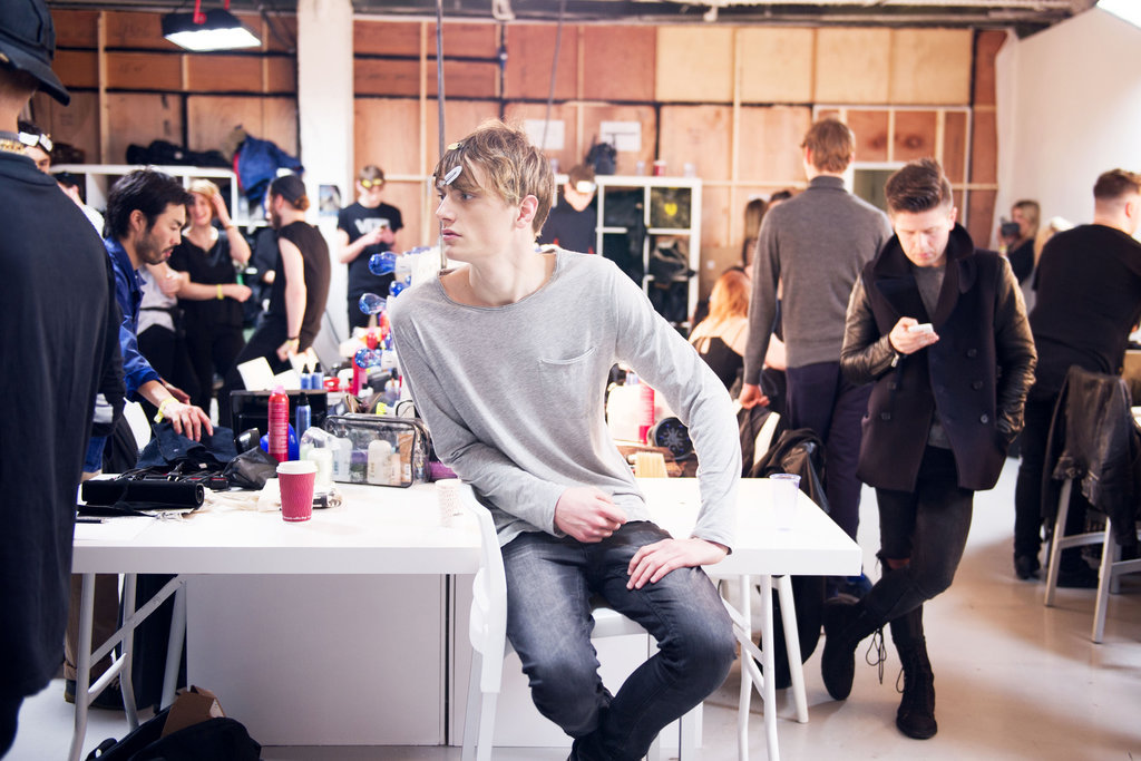 00suika00:  Dirk van der Graaf | Lou Dalton FW15 LFW Backstage Ph.Sarah Aubel.
