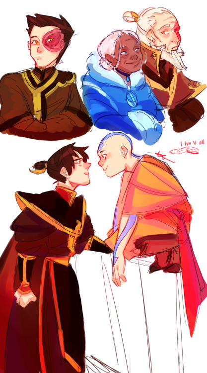 purpleorange:my headcannon- zuko dating aang as his youth/dating katara after aang’s death(more like