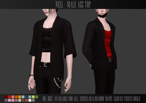 Male Acc Top- hq compatible- base game compatible- available for all genders and all ages (but looks