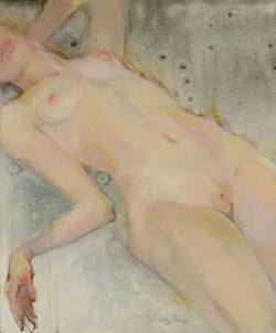 artbeautypaintings:  Nude XV - Lena Lafaki