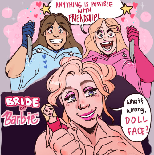 jbearoo:a huuugeee barbie x ghostface dump inspired by @sunscones, featuring the princess and the pa