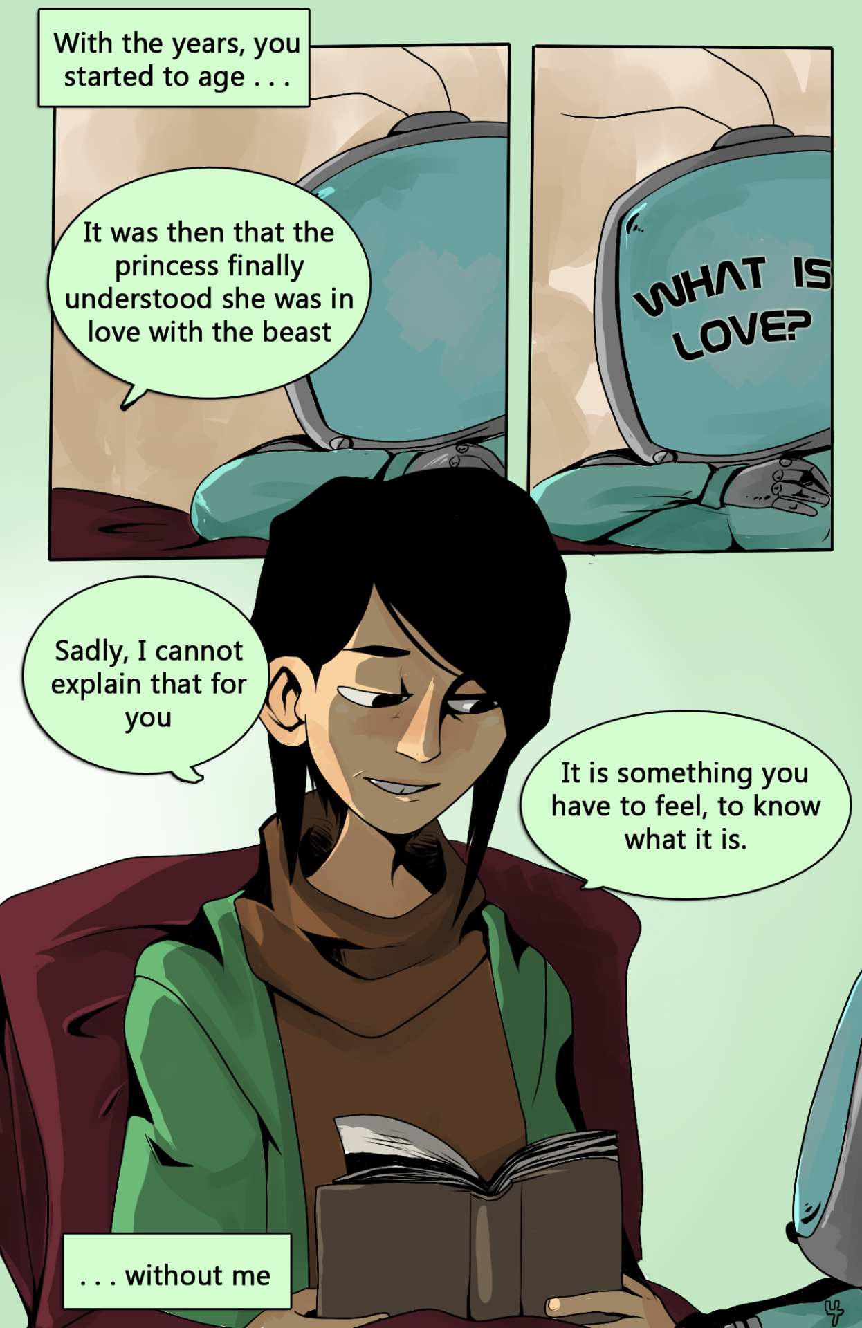 ful-fisk:   WHAT IS LOVE  I am finally done! My 6 page comic I’ve been working