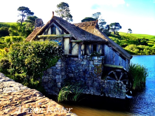 A shot of the mill that sits across from the Green Dragon.