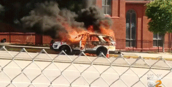 May 29/30 2020 - Police Cars Burn In Atlanta / Los Angeles / Seattle / Philadelphia / Miami / Pittsburgh