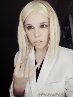 Did a cosplay test of Naki from Tokyo Ghoul. This isn&rsquo;t the wig I have planned for the official debut. :3