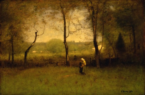 Wood Gatherers, An Autumn Afternoon, George Inness, 1891Happy birthday to George Inness, born on thi