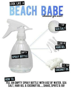 beautytipsadvice101:  DIY sea salt hair spray