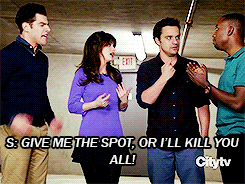mishaskrushnic:  30 Day New Girl Photoshop Challenge →14. Favourite Schmidt moment 