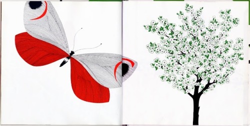 Iela Mari, The apple and the moth, La mela e la farfalla, 1970. Wordless narration for a children’s 