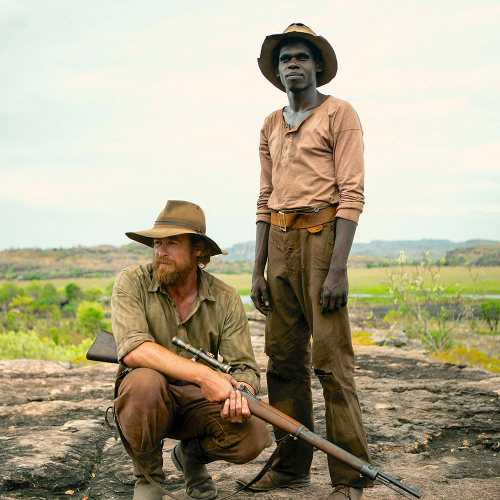 Simon Baker and Jacob Junior Nayinggul in ‘High Ground’.‘High Ground’ will have its world premiere a