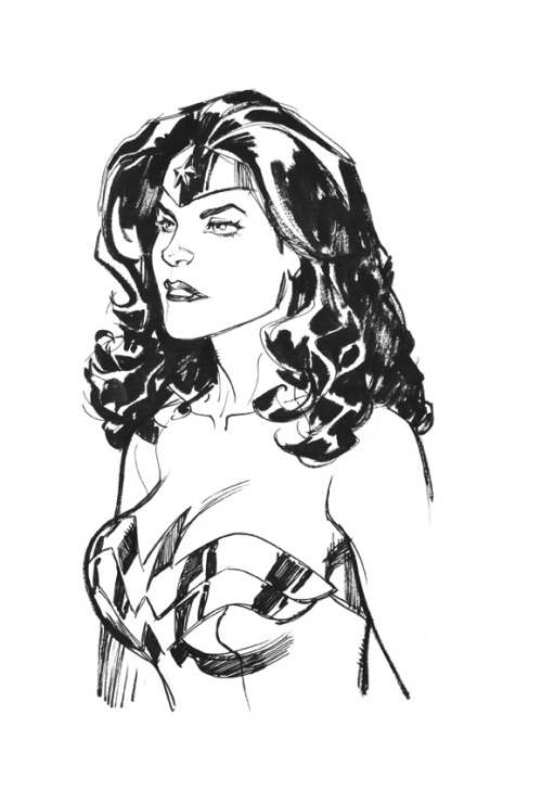 lulubonanza:Wonder woman head sketch by *StephaneRoux