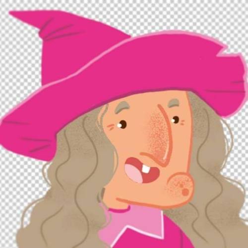 #Friday face #illustration #pink #witch #drawing #childrenillustrator #color  www.instagram.