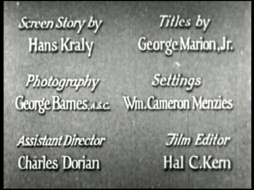 The Credits The Eagle (1925)Director: Clarence Brown 