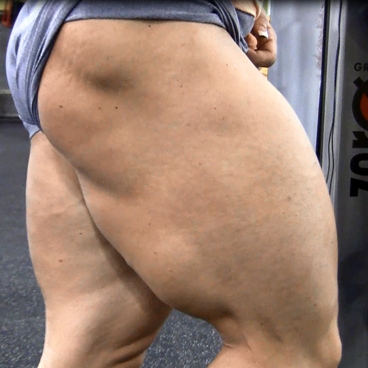 eroticfbbthoughts:  DAMN!! Aleesha’s thighs are humungous!!  I want my head between