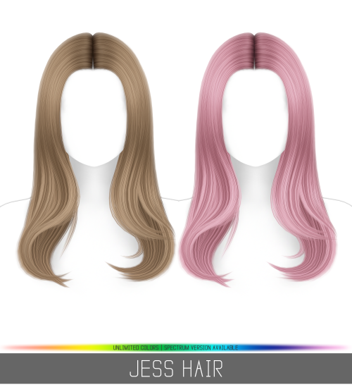 JESS HAIR Straight middle part hairstyle, inspired by @jesshunt2 54 swatches and/or unlimited colors