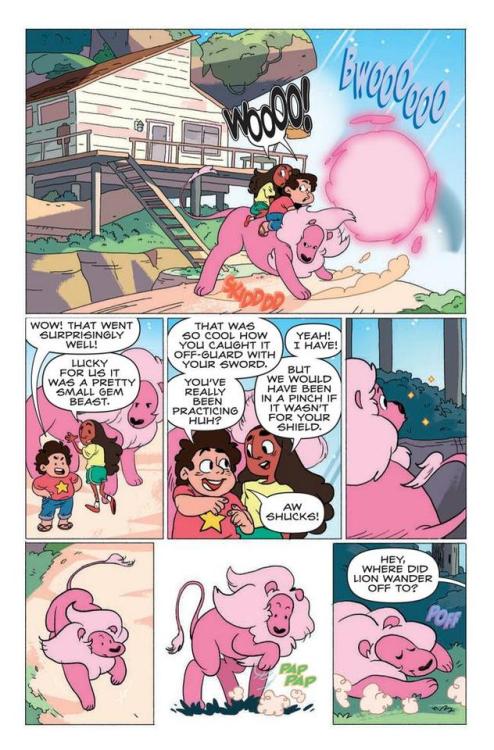 gracekraft:  magecom: Previews are out! I got the amazing opportunity to illustrate for Steven Universe. I was very nervous but I think it turned out great!   It’s a super chill story about Lion and his shenanigans. Written by Grace KraftArt by Meg