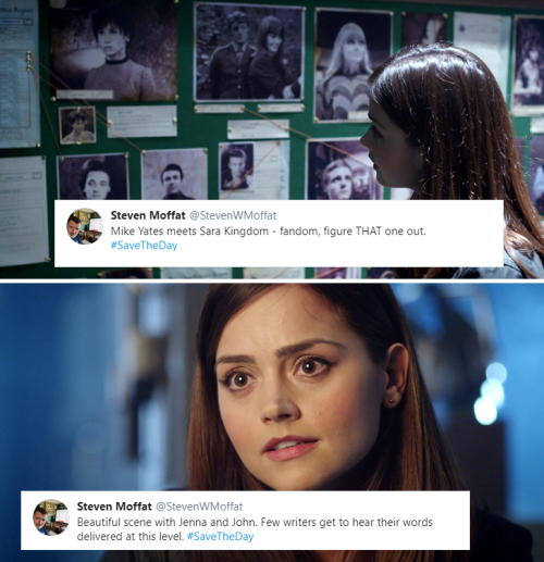 intuitive-revelations: Some highlights of Steven Moffat’s Twitter commentary for the Day of th
