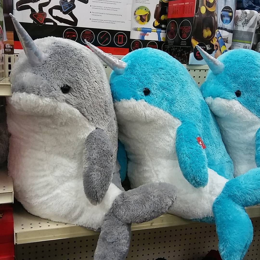 giant plush narwhal