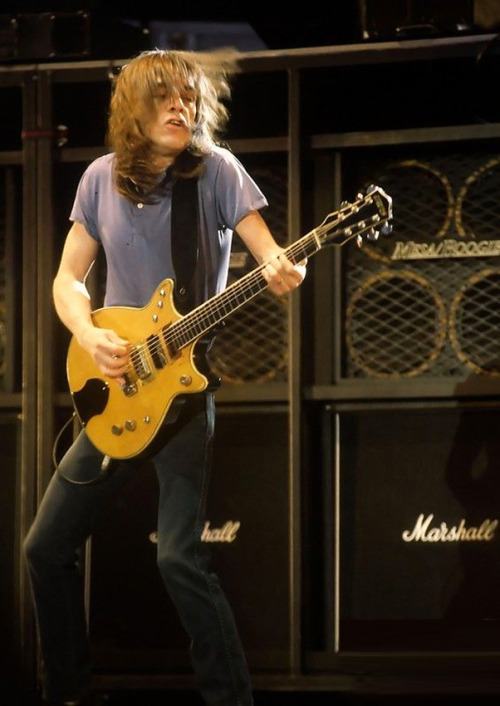 AC/DC, Malcolm Young onstage Monsters Of Rock tour 1991.Don&rsquo;t ever forget this human rhyth