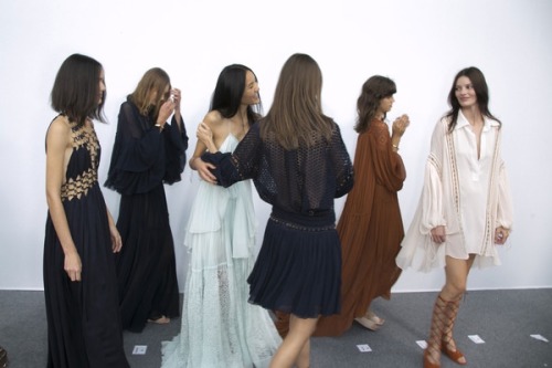 riptyds: daffiey: Backstage at Chloe, Paris Fashion Week Spring 2015 I check out all new follower