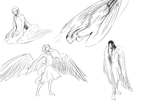 vampyrrhicvictory:  Been meaning to do something for @fuckyeahmonsterenbies for a few weeks now, and finally managed it! Ah wings, they’re fun to draw.Since the whole point is to show off nonbinary characters, I should try to explain a bit about Mya’s