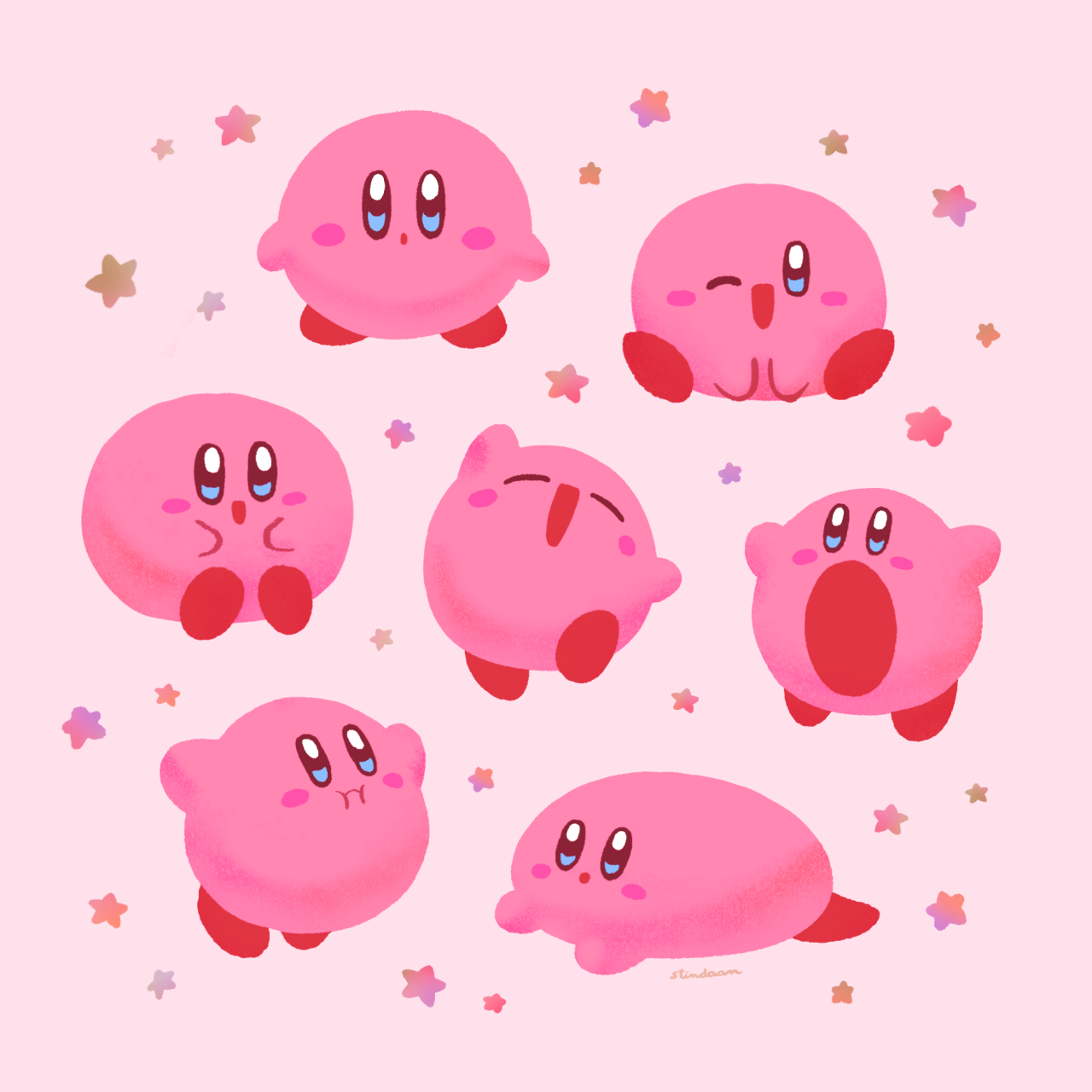 S TINDAAN — Drawing some Kirbys while waiting for my Kirby...