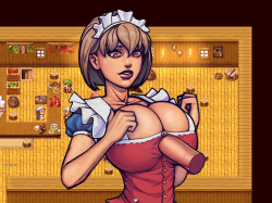 boobsgames:  Alice’s cleavage need some attention :)Just some quick edits. I’m a bit drunk, so i’m not sure if it looks ok or not :D  My patreon page that I created today  