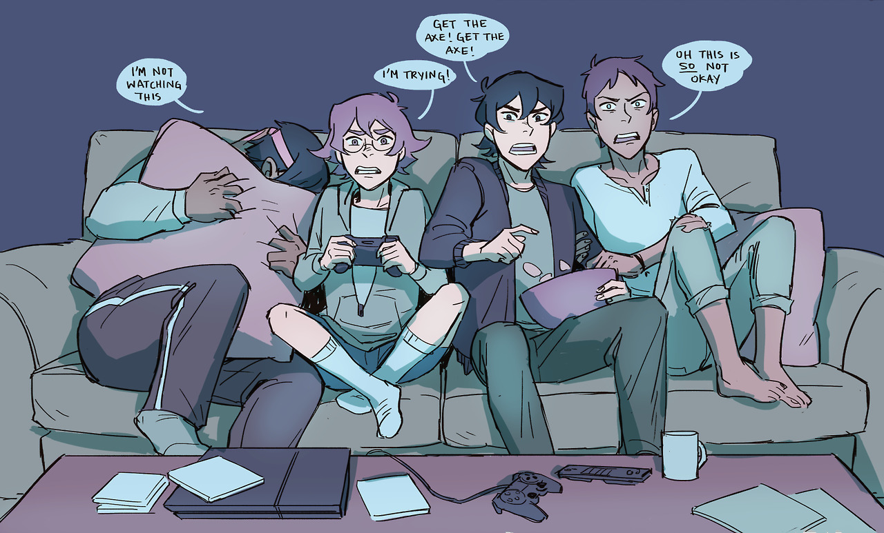 gretateg: badenlily: scary game night I love when they can stay all togheter and