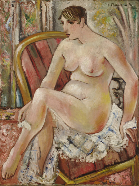 igormaglica:  Sava Šumanović (1896-1942), Veliki akt s prekrstenim nogama / Big nude with crossed legs,1926-27. oil on canvas 