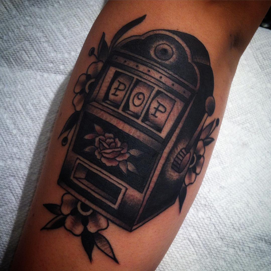 Adam Christopher Tattoo  Did this traditional slot machine for Callum  today  Facebook