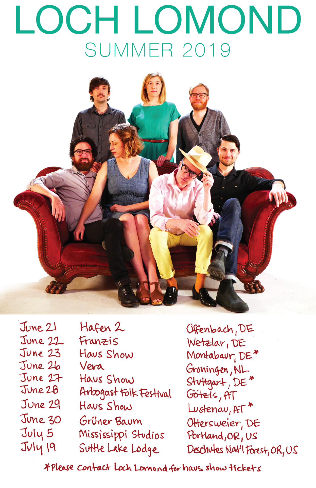 We are so excited to be on tour this summer!