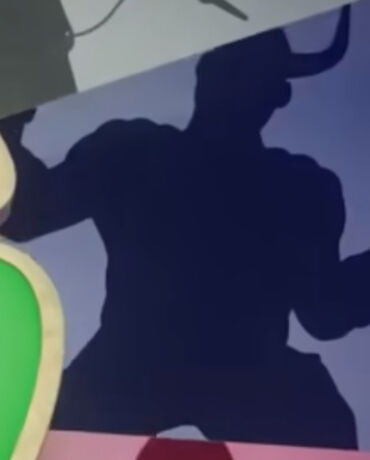 the silhouette of Minotaurox from the intro