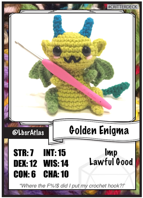 golden-enigma-crochet: I couldn’t resist creating my own critter card XD (Click here for more 