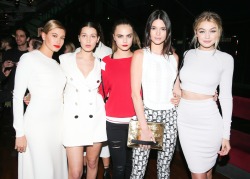 runwayandbeauty:  Hailey Baldwin, Bella Hadid, Cara Delevingne, Kendall Jenner &amp; Gigi Hadid - Chanel Party Yacht event in New York City March 30, 2015.