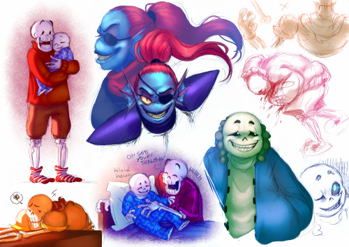 spider-in-a-tupperware:coloured the bunch of stuff i drew this past week [: