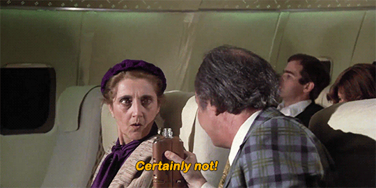 cinemagifs:  Airplane! (1980) dir. Jim Abrahams, David Zucker &amp; Jerry Zucker