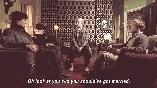 ivyblossom:  bakerstreetbat:  Sherlock looks at John like &lsquo;No, you idiot,