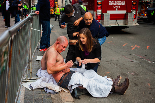 These are my images from the Boston Marathon Bombings.  I was the first photographer to the sit