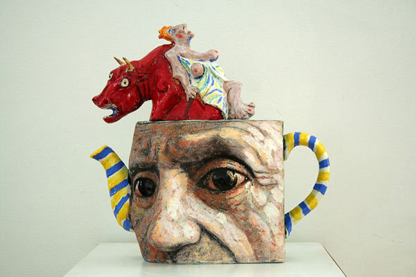 crossconnectmag:  The Humorous Ceramic Tea Pots and Old Master Art of  Noi VolkovArt