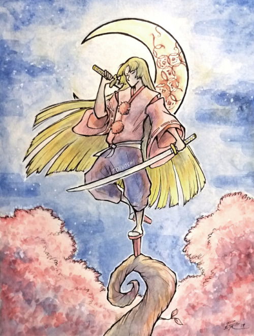 toivoshi:More Okami fanart because i was on the roll (watercolors, ink pens and white acrylic paint)