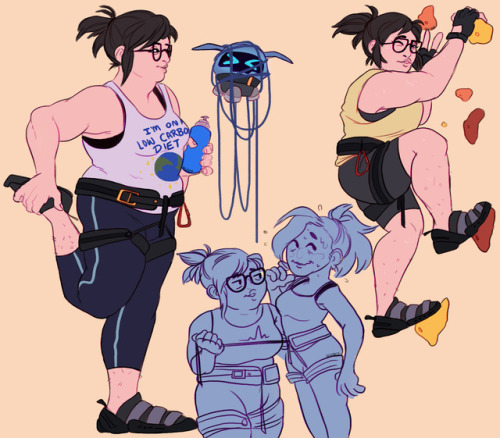 wankadoodles:i think about rock climbin mei a lot (+ her beautiful wife climbing with her sometimes)