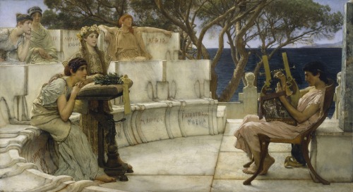 Sappho and Alcaeus (1881). Sir Lawrence Alma-Tadema (Anglo-Dutch, 1836-1912). Oil on panel. The Walt