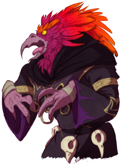 plaguemd:  @fishadee drew me my terrible bird son, Vinnie, so i coloured my terrible bird son all i did was colour it, all the credit for the actual art goes to Fish, coloured with his permission. :U  (Vinidek @ Wyrmrest Accord) 