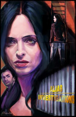 Jessicajones:  Amy-Spaulding:  Fun Pulpy Jessica Jones Image I’ve Been Working