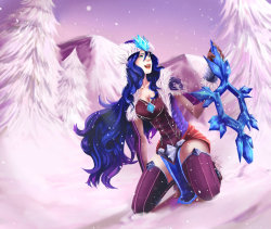 lol-fanartfordays:  Snowstorm Sivir - League Of Legends by hellfire-shield