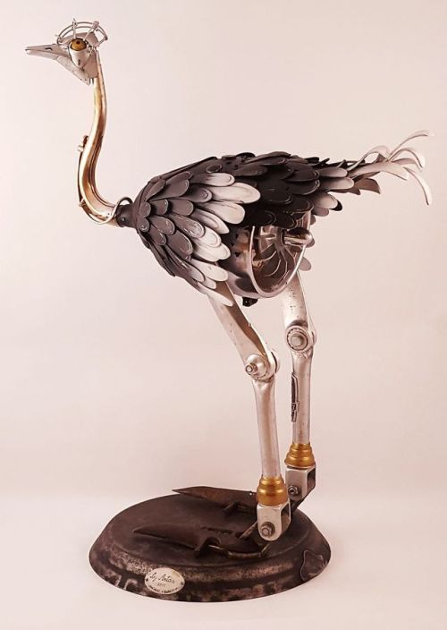 Steampunk Sculptures Made With Recycled Materials by Artūras Tamašauskas