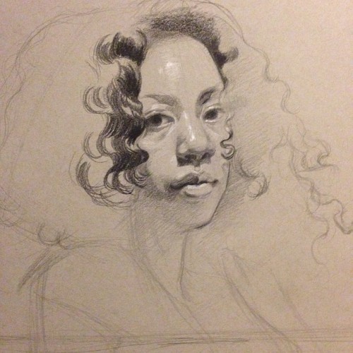 Part of something I started tonight. #drawing #sketch #portrait #figure #figurative #staedtler #stra