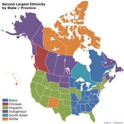 mapsontheweb:  Second Largest Ethnicity by