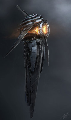 cyberpunkvisions:  Ship_Concept_2 - Adam Burn [http://adamburn.deviantart.com/] 