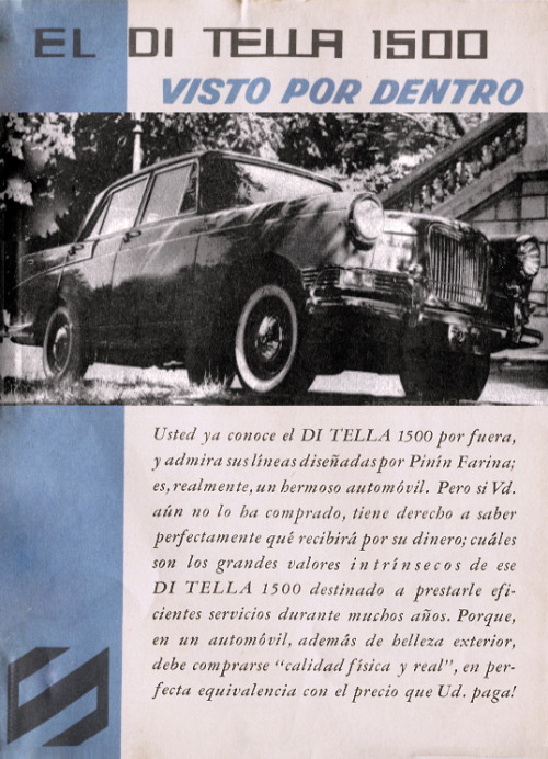El Siam Di Tella 1500 es un automóvil de turismo, del segmento D de fabricación argent